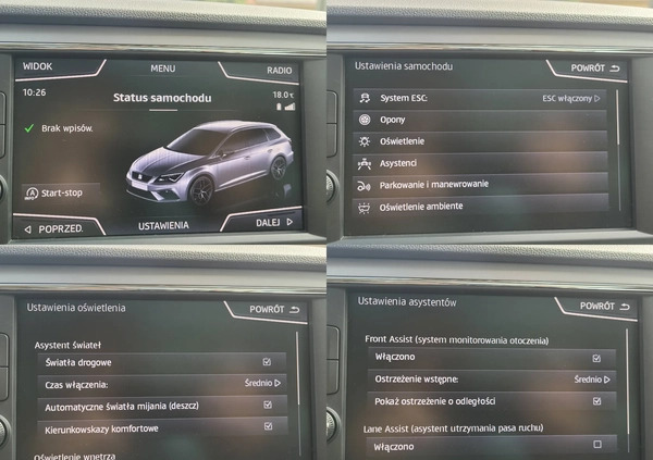 Seat Leon cena 70800 przebieg: 163198, rok produkcji 2019 z Iława małe 781